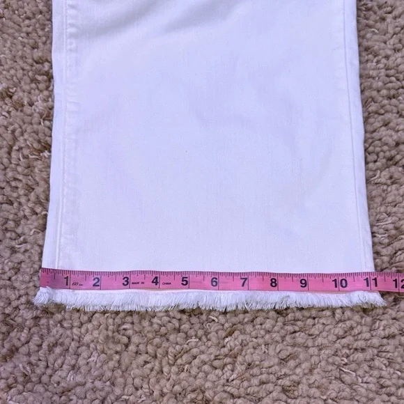 Eileen Fisher Organic Cotton Wide-Leg Cropped White Jeans size XL - Picture 13 of 15